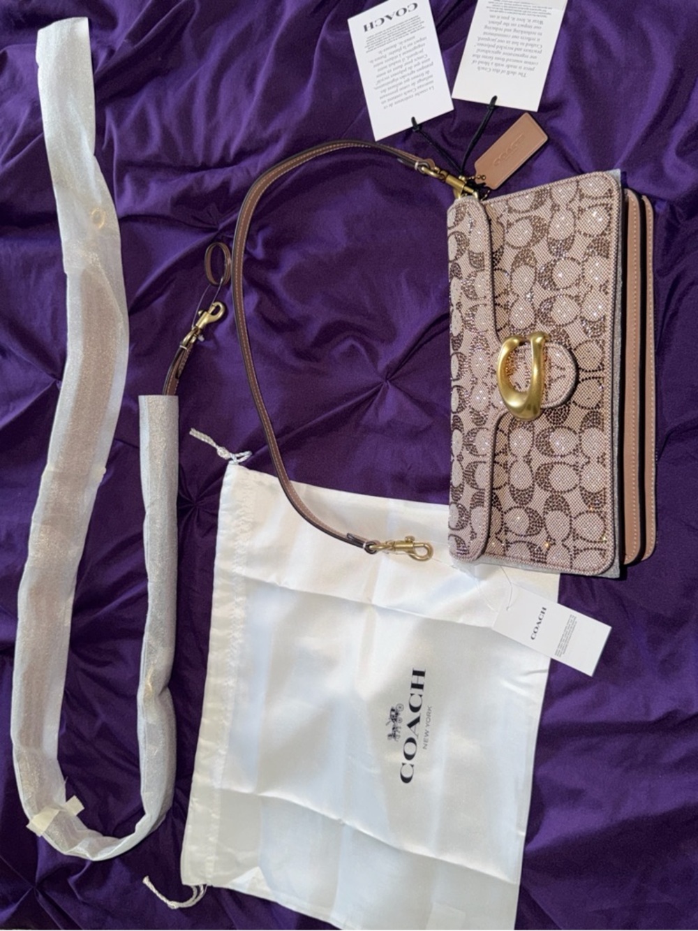 Coach Pink Signature Kelsey Crossbody with Gold Hardware